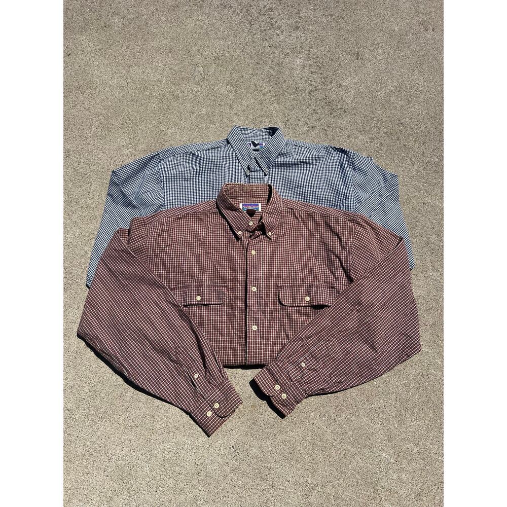 Vtg Northcrest Flannel Shirt Bundle LT Plaid Cotton Grunge Gorpcore Overshirt